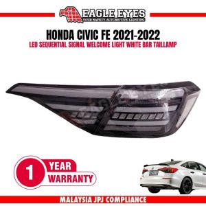 HONDA CIVIC FE 2021-2022 LED SEQUENTIAL SIGNAL WELCOME LIGHT WHITE BAR TAILLAMP