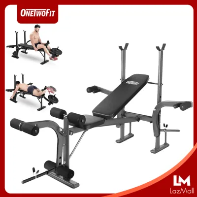 OneTwoFit ghế tập tạ đa năng tập tạ Giường nâng tạ Với ​​Giá treo tạ tập tại nhà gym at home