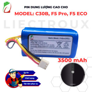PIN DUNG LƯỢNG CAO 3500mAh( BH 6 tháng)cho Robot hút bụi LIECTROUX XR500