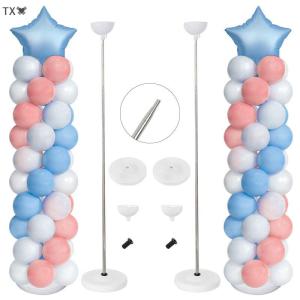 SHNGki Bóng cột đứng kit có thể điều chỉnh bóng cột kit kim loại kính thiên văn trụ cột bóng đứng bữa tiệc sinh nhật Tốt nghiệp weddi