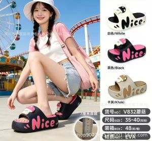 [Free Shipping] Wuchuan Shoe Factory Thick-Soled Non-Slip WomenS Slippers For Home And Outdoor Wear Durable EVA Flip-Flops Summer New Style 2026