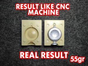 Molding Cetakan Bandul Timah Pemberat Pancing Model Koin 55gr Lead Sinker