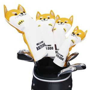 GHRDU Golf Protective Covers Waterproof PU Leather Protector for Driver Fairway Number Tag Golf Putter Cover Golf Club Headcover Golf Wood Head Covers Golf Club Headcovers Wood Driver Headcover