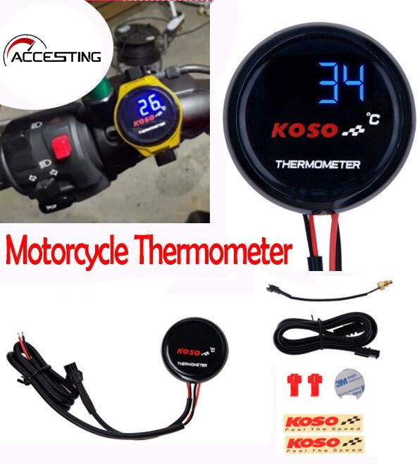 Koso Round Water Temp Meter Adapter Sensor Set For Yamaha NMAX TMAX ...