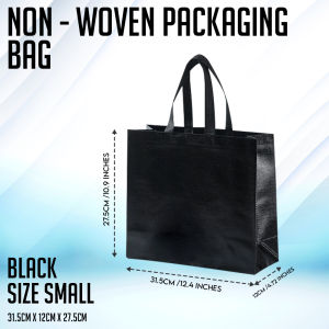SaleZone -  Reusable Non-Woven Bag for Packaging - Black | Small & Large