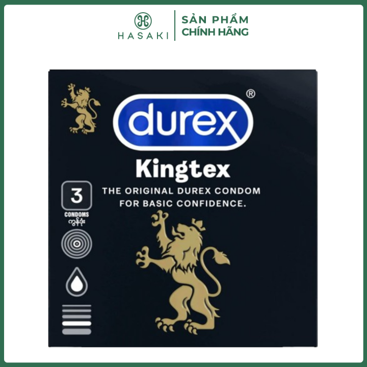 Bao Cao Su Durex Kingtex Ôm Sát Bôi Trơn Size 49mm Kingtex Hasaki Sản Phẩm Chính Hãng