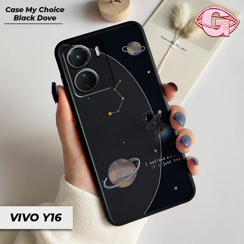 HONLEN Custodia Per Vivo Y16 (6.51 Pollici) – Cover Sfumata Trasparente In TPU Con Angoli Rinforzati – Design Astronauta 1, Antigraffio E Antiurto - 3