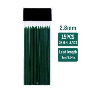 XIJIBAN 15pcs/Box Có thể thay thế Ngòi bút chì thợ mộc Nhiều màu sắc 2.8mm Ngòi bút chì cơ khí  Lõi bút chì tự động Chế tác gỗ