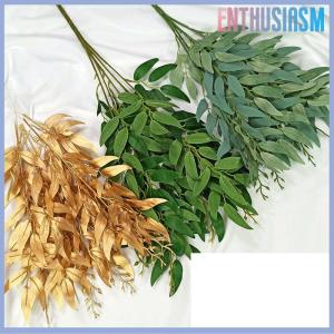 【Enthusiasm】🌟🌟【Hot Sale】🎈 artificial leaves bouquet willow wedding backdrop faux foliage home decor