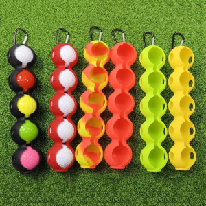 Dụng cụ giữ bóng golf giữ 5 Bóng chơi golf dễ dàng gắn vào túi hoặc xe đẩy Vỏ bảo vệ bóng golf Silicone tay áo Bóng Golf