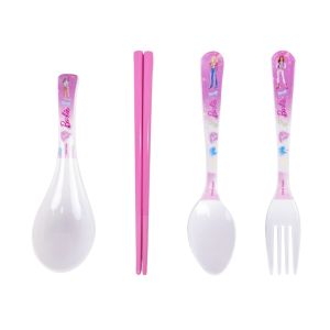 Kidztime x Barbie New Bamboo Melamine Dinnerware Set Tableware -  Plate / Bowl / Cutlery / Cup
