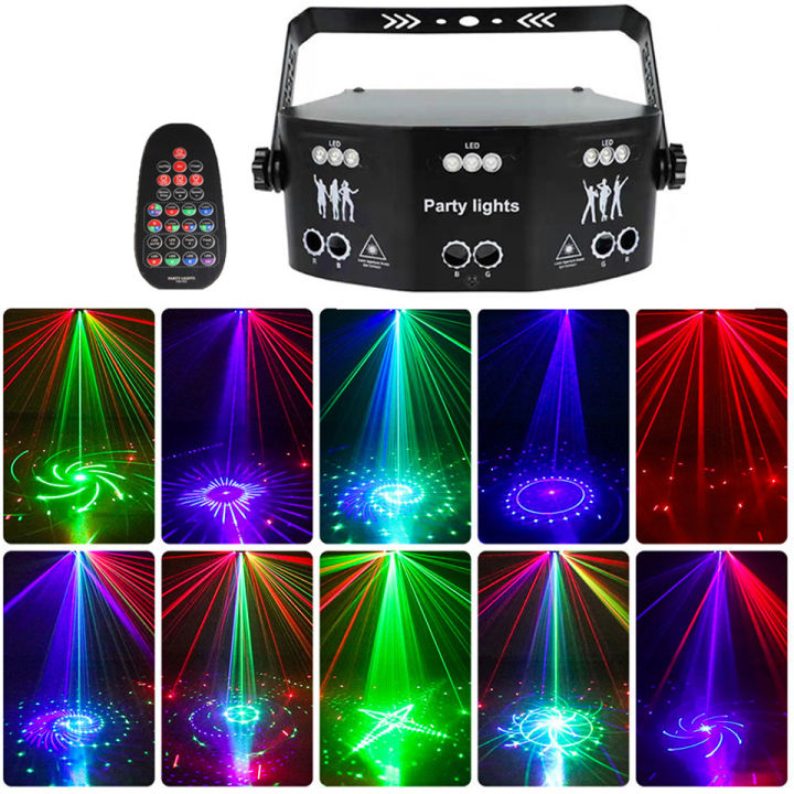 15 EYE Beam Laser Led Lights Projector RGB DMX DJ Disco Lighting Strobe ...