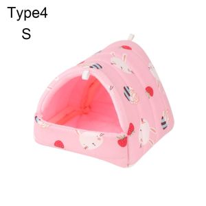 PLLEWY Colorful Comfortable Mini Cage Rabbit Squirrel Warm Mat Small Animal Sleeping Bed Hamster House Guinea Pig Nest