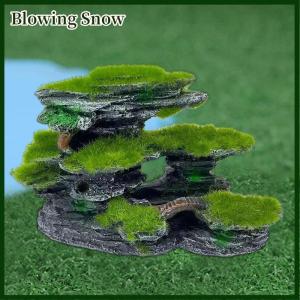 Blowing Aquarium Mountain View StoneAquarium View Stone Mossed Aquarium Hideout Submersible Resin Aquarium Decorations Large