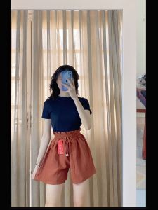 Quần short nữ quần đùi cạp cao chất vải mềm mịn mềm mịn nhiều màu freesize 60kg