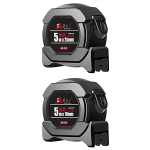 เทปวัดเรืองแสงสีเขียวขนาด19มม./25เทปขนาด5ม./16.4ft พร้อมไม้บรรทัดหน่วยเมตริกล็อคอัตโนมัติและคลิปหลังสำหรับอุตสาหกรรม