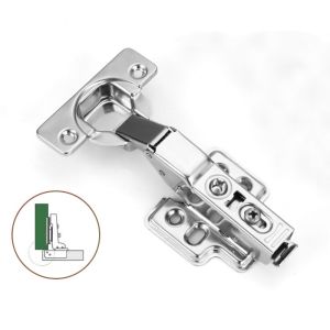 Stainless Steel Concealed Cabinet Door Hinges with Soft Close Quiet Furniture Wardrobe Hinges Screws