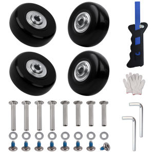 Luggage Suitcase Replacement Wheels Mute Wear-resistant Rubber Swivel Caster Wheels Bearings Repair Kit