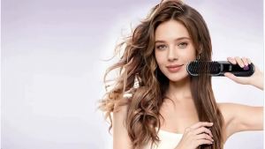 2026New Portable Straightener Brushs for TravelCurler for Travel Home or VacationFast Heating CordlessHair Brushs Travel Straightener hot Comb