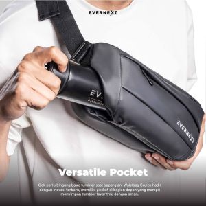 Waist Bag Pria Tas Selempang Cowok Distro Anti Air Premium Waterproof Keren Kekinian