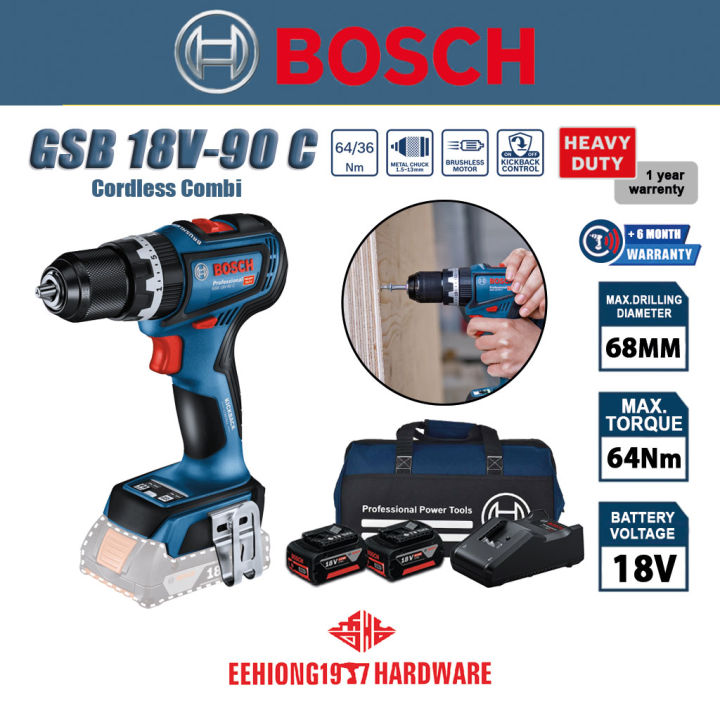 Bosch Gsb V C Cordless Impact Drill Combi Heavy Duty Brushless Motor