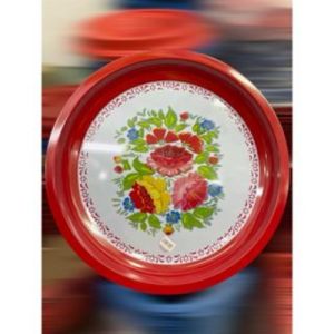 Blossom Circle Round metal enamel tray (size 50cm)