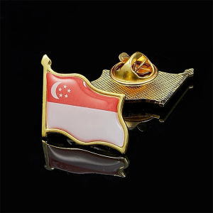 【SG Local Stock】14*21cm Hand Flag Wholesale Singapore Flag SG 61th NDP Plastic Cloth / Singapore Sticker/ Flag Badge