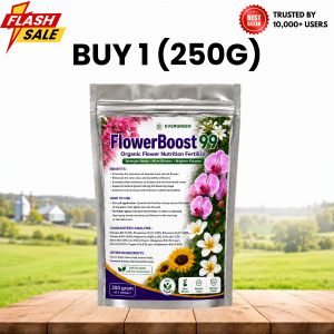 [BEST PRICE] FlowerBoost 99 Organic Flower Nutrition Fertilizer More Blooms Brighter Flowers Stronger Roots 250g