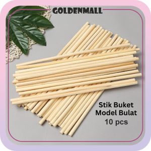 Isi 10pcs Dowel Kayu Ramin Diameter 6mm Panjang 30cm Stik Kayu Bulat Buket Bunga KB53