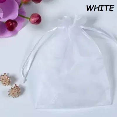 16 x 22 cm Organza Drawstring Pouches/Mesh Gift Bag Goodies Wedding Pouch Bags (10 pcs in a pack)
