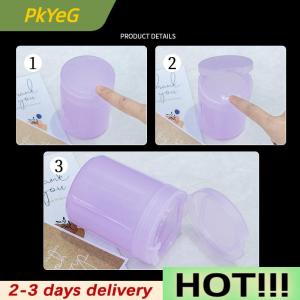 PkYeG Cotton Balls Organizer Nail Cotton Pads Storage Cup With Clip Lid For Nail Polish Remover Cotton Swabs Manicure Makeup Tools
