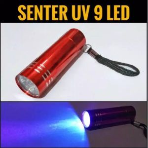 9 LED Senter UV Ultraviolet / UV Flashlight / UV Torch