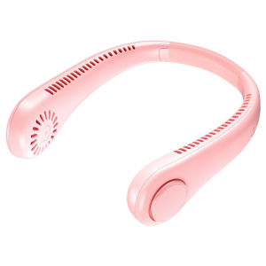 Luckin Mart Rechargeable Fan USB Portable Bladeless Fan Cooling Fan Neck Fan for Home Outdoor Sports