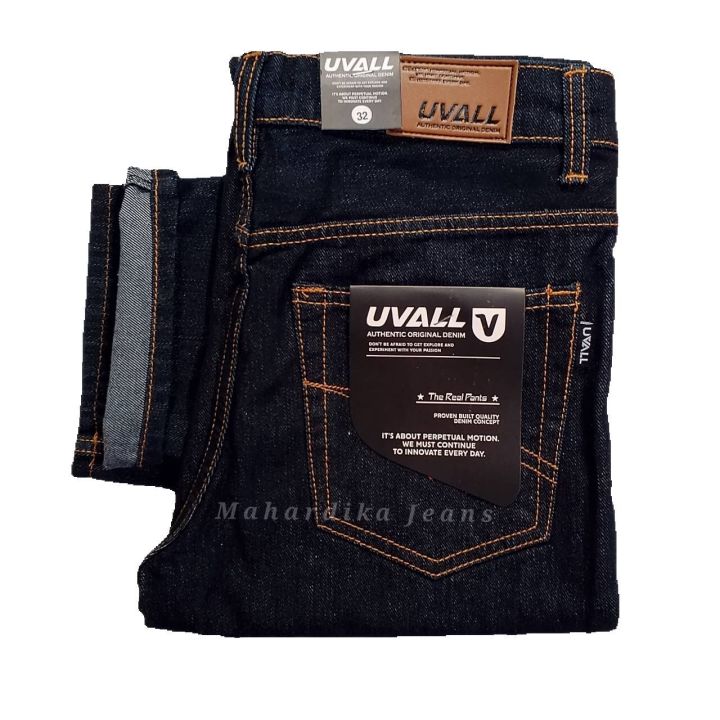 Uvall%20Celana%20Jeans%20Denim%20Panjang%20Pria%20Jumbo%20Standar%20Reguler%20Fit%20Cowok%20Hitam%20Pekat%20-%20Image%203