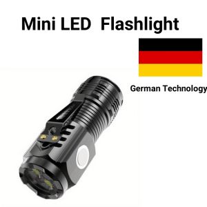 LED Flashlight USB rechargeable super bright with back clip and battery portable handheld emergency work light with laser magnetic heavy duty 10000 lumens germany tactical led military XPH70 3 led long range outdoor searchlight camping lantern
