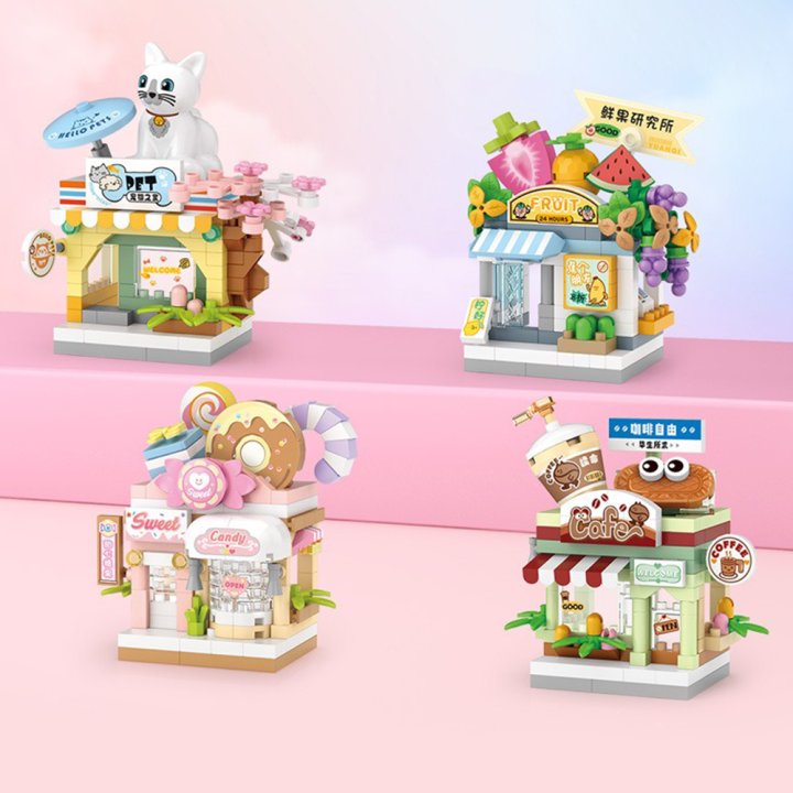 LOZ IDEAS Micro Block Cute Shop Series Fruit Food Dessert Cafe Ice