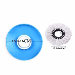 3pc Universal Replacement Accessories Microfiber Fabric Mop Heads Cloth Refill Pad for 360 Easy Magic Spin Mop Aksesori Kain(White/ Purple/ Blue/ Green) (Plate 15.8cm -16cm)