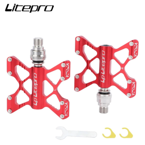LITEPRO Bàn Đạp Tháo Nhanh Xe Đạp Gấp K5 Bàn Đạp Vòng Bi Hợp Kim Nhôm Cho Brompton Phụ Tùng Xe Đạp