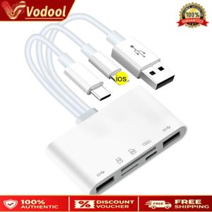 Fast Data Transfer 5-In-3 Memory Card Reader USB OTG Adapter for PC Laptop and Mobile Devices Support Multiple Card Types SD Micro SD CF