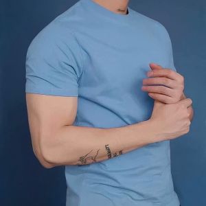 Áo thun CỔ TRÒN nam nữ kiểu trơn tay ngắn short sleeve T-shirt made of thick cotton fabric