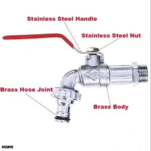 HOMS Faucet Water Head Brass Garden Bib Tap Garden Hose Irrigation Tap Joint