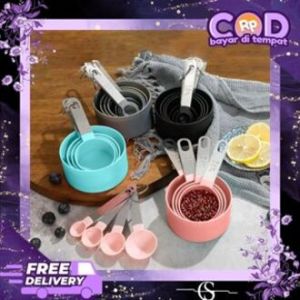 Sendok Takar 8IN1 Akurasi Ukur Bumbu Dapur Takaran / Sendok Takar Ukur Cup Measuring Spoon Plastic