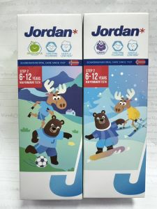 Jordan จอร์แดน ยาสีฟันเด็กขนาด 75 กรัม Fluoride 500 PPM สำหรับเด็กช่วงอายุ 6-12 ปี