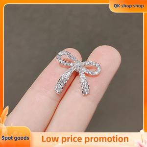 ✨QK shop✨ Elegant Bowknot Rhinestone Brooch Buckle Pin For Women Girls Bow Buckle Pin Cardigan Clip Jewelry Brooch Accessories