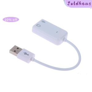 Joldhans USB 2.0 To Jack External USB Sound Card 3D Audio Headset Microphone Earphone 7.1 Channel 5HV2 Adapter For Laptop