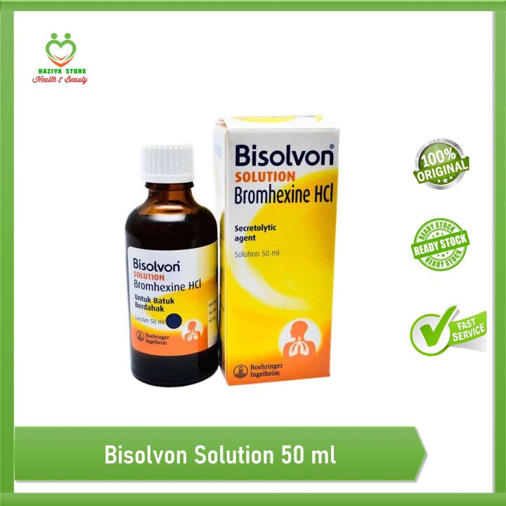 Bisolvon Solution 50 ml Obat Batuk Berdahak Cairan untuk Nebulizer isi 50ml