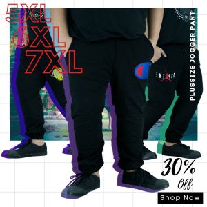 Cy 100 Plus Size Slim Fit Skinny Kpop Long Cotton Jogger Pant/Seluar Panjang Jogger/Sweatpant 3Xl 4Xl 5Xl 6Xl 7Xl