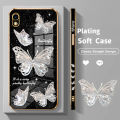 SoftCase Vivo Y91c Y91 Y91i Y90 Vivo Y93 Y93s vivi Y95 vovo vivoY91C vivoY91 vivoY91i viv0 vivoY90 vivoY93 Case Casing hp mode Phone Cesing Soft Cassing Fantasi Perak Kristal Kupu-kupu untuk Square pelindung Kasing. 