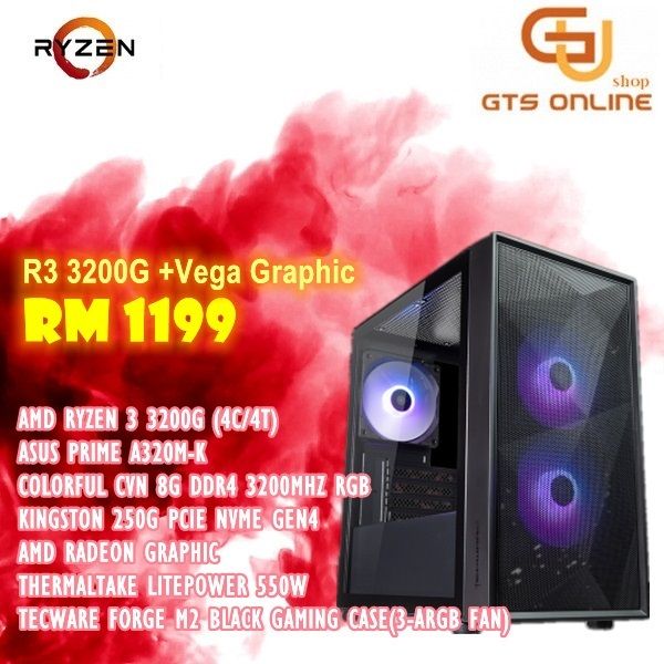 Graphics Card A320m Gtx 1650 Super Gaming Desktop Ryzen 3200g Gtx