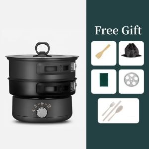 SG Fast Delivery Portable electric cooker 1.6L split design foldable travel convenient to carry multifunctional cooking household steamer
